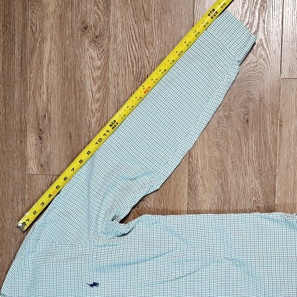 Ralph Lauren 100% Cotton Navy Green Check Plaid Long Sleeve Button Down Shirt - Picture 12 of 12